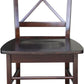 X Back Dining Chair In Java Finish With Solid Wood Seat