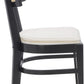Galway Coastal Dining Chair Black Frame Cane Seat Cushion