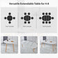 Extendable Oval Dining Table Metal Construction Grey-2