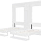 White Twin Murphy Bed With Contemporary Storage Cabinets-4