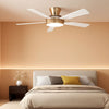 52 Inch Ceiling Fan With Remote Dimmable Lights White Gold