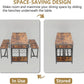 Rustic Dining Table Set For 4 To 6 With Storage Drawer