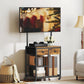 Rustic Brown Entertainment TV Stand Featuring Casters