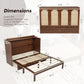 Queen Murphy Bed Cabinet Charging Station WalnutFinish-1