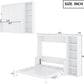 Queen Murphy Bed Desk Workspace Integrated Bookshelf White