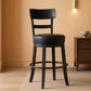 Valebeck 30.38 Black Upholstered Pub Height Swivel Barstool