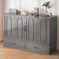 Queen Murphy Cabinet Bed With Hidden Storage Drawer-1