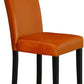 Parson Dining Chairs Black Faux Leather Upholstered Set Of 2