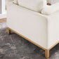 Beige 41.34 Inches Boucle Upholstered Accent Chair