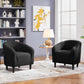 Black Boucle Armchair Club Chair Cushioned Comfort