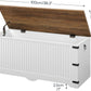 Spacious Storage Bench Toy Chest Walnut Safety Hinge