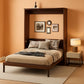 Queen Murphy Wall Bed Walnut Finish CabinetrySystem Unit