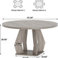 Contemporary Farmhouse Round Dining Table 47 Inches