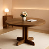 Round Dining Table Forty Seven Inch Dark Walnut Finish