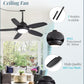 42-Inch Waterproof Outdoor Ceiling Fan Illuminated