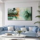 Teal Green Landscape Canvas Wall Art 58x29