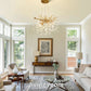Gold Crystal Chandelier Elegant 18 Inch Ceiling Light