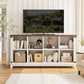 White Farmhouse Eight Cube Storage System Display Shelf