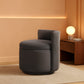 Charcoal Gray Velvet Vanity Chair Swivel Mechanism