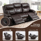 Chestnut Premium Recliner Sofa With Massage Deluxe