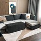 Black Premium Velvet Storage Ottoman Bench Bedroom