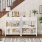 Bookcase With Drawer In White Oak Finish For Living Room-4