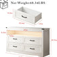 White Contemporary Wooden Dresser With LED Lighting