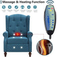 Wingback Recliner Chair With Massage And Heat Living Room