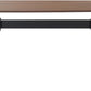 Contemporary Walnut Black Rectangle Wood Dining Table