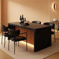 63 Inches Black Imitation Dining Table Illuminated