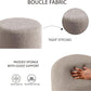 Round Ottoman With Upholstered Cushioned Vanity Stool
