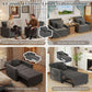 36 Inch Convertible Sleeper Chair GreyTexturedFabric