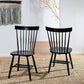 Parker Spindle Windsor Dining Chair Set Of 2 Black 17 Inch