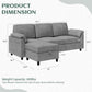 Comfortable L Shaped Convertible Sectional Sofa with Pillows
