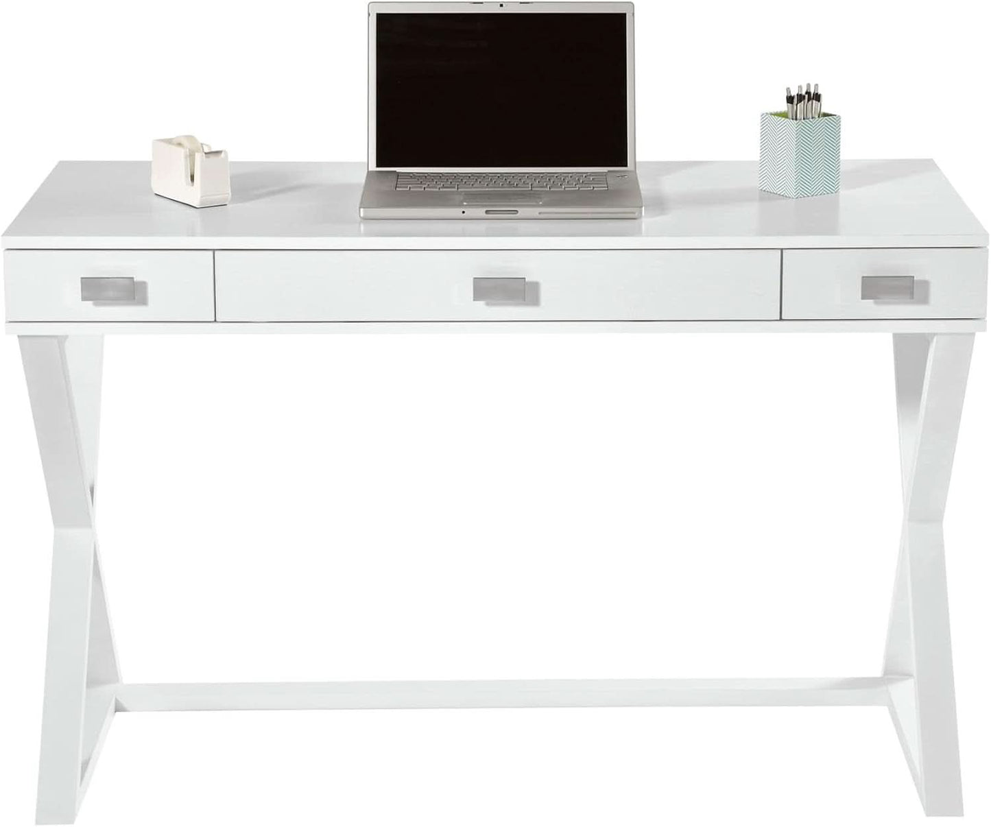 Compact White Writing Desk for Small Spaces and Creativity