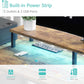 55 Inch Computer Desk With Power Outlets For Home Office