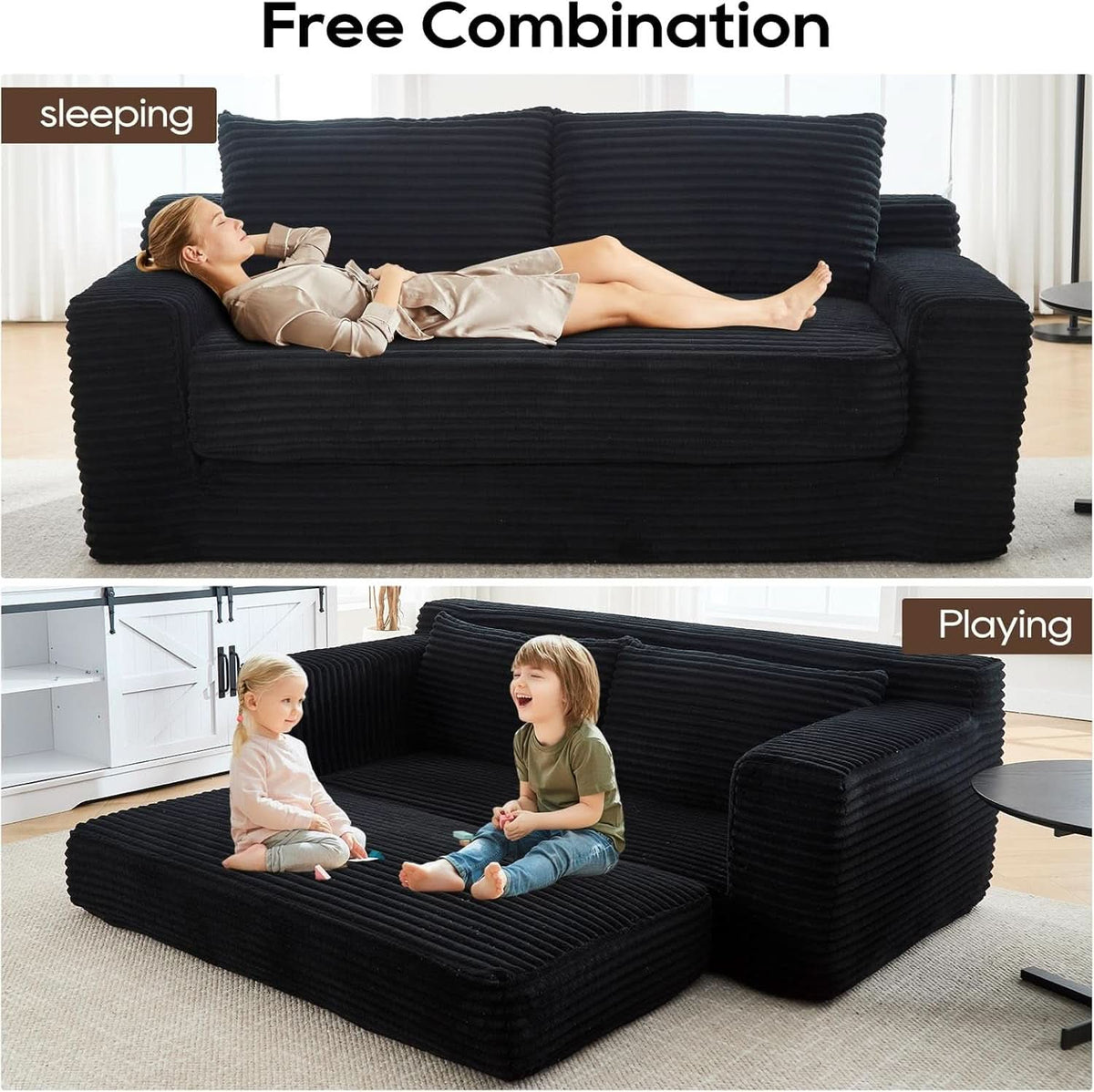 Convertible Loveseat Sofa Bed with Memory Foam Comfort