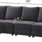 Convertible Modular Sectional Sofa with Memory Foam Comfort