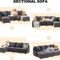 Convertible Modular Sectional Sofa with Memory Foam Comfort