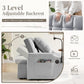 Convertible Sleeper Chair Bed with USB Ports and Holder