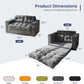 Convertible Sofa Bed With Pillows For Living Room