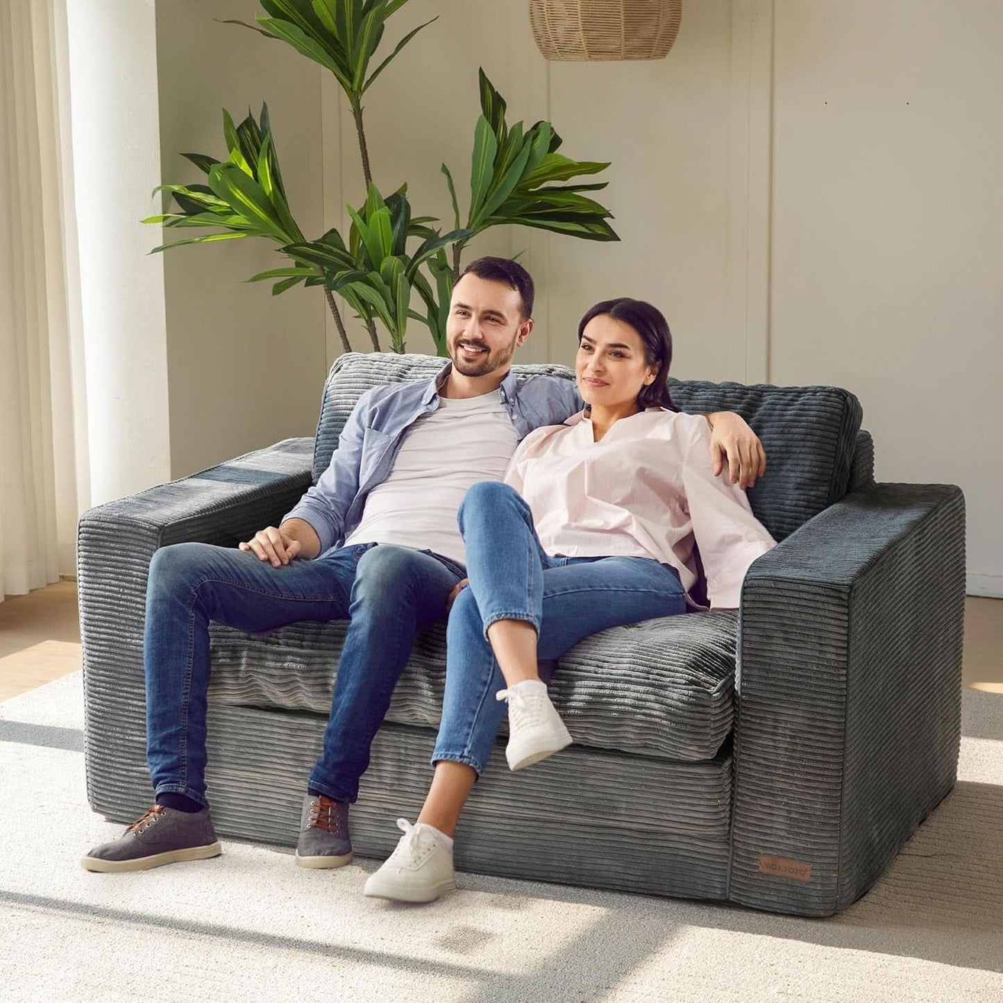 Convertible Sofa Bed With Pillows For Living Room