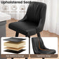 Counter Height Swivel Bar Stool 24 Inch Set Of 3 Black PU Leather