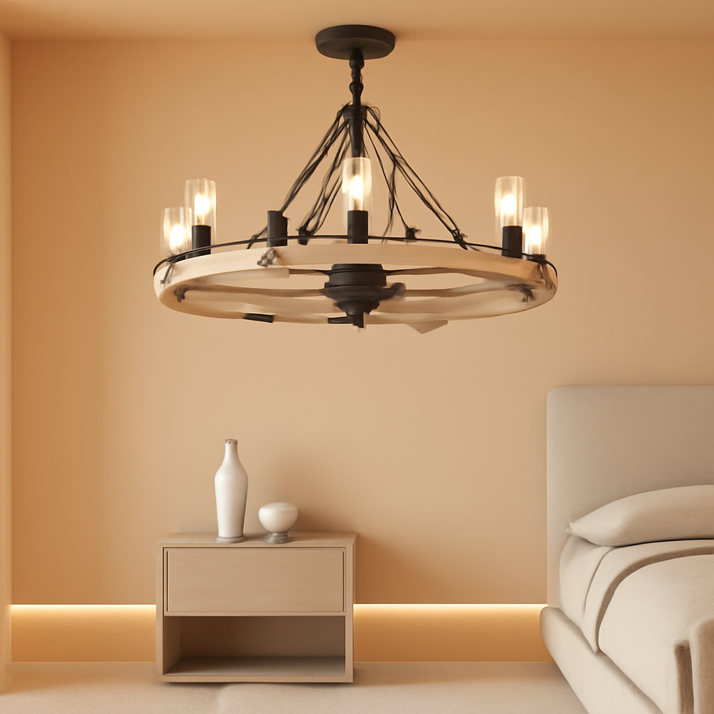 Powrify 36 Inch Industrial Farmhouse Ceiling Fan Light