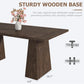 Garvee 71 Rectangular Wooden Dining Table Farmhouse