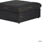 Black Storage Ottoman With Removable Cushion Covers