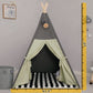 Charcoal Grey Teepee Playhouse With Cushioned Mattress
