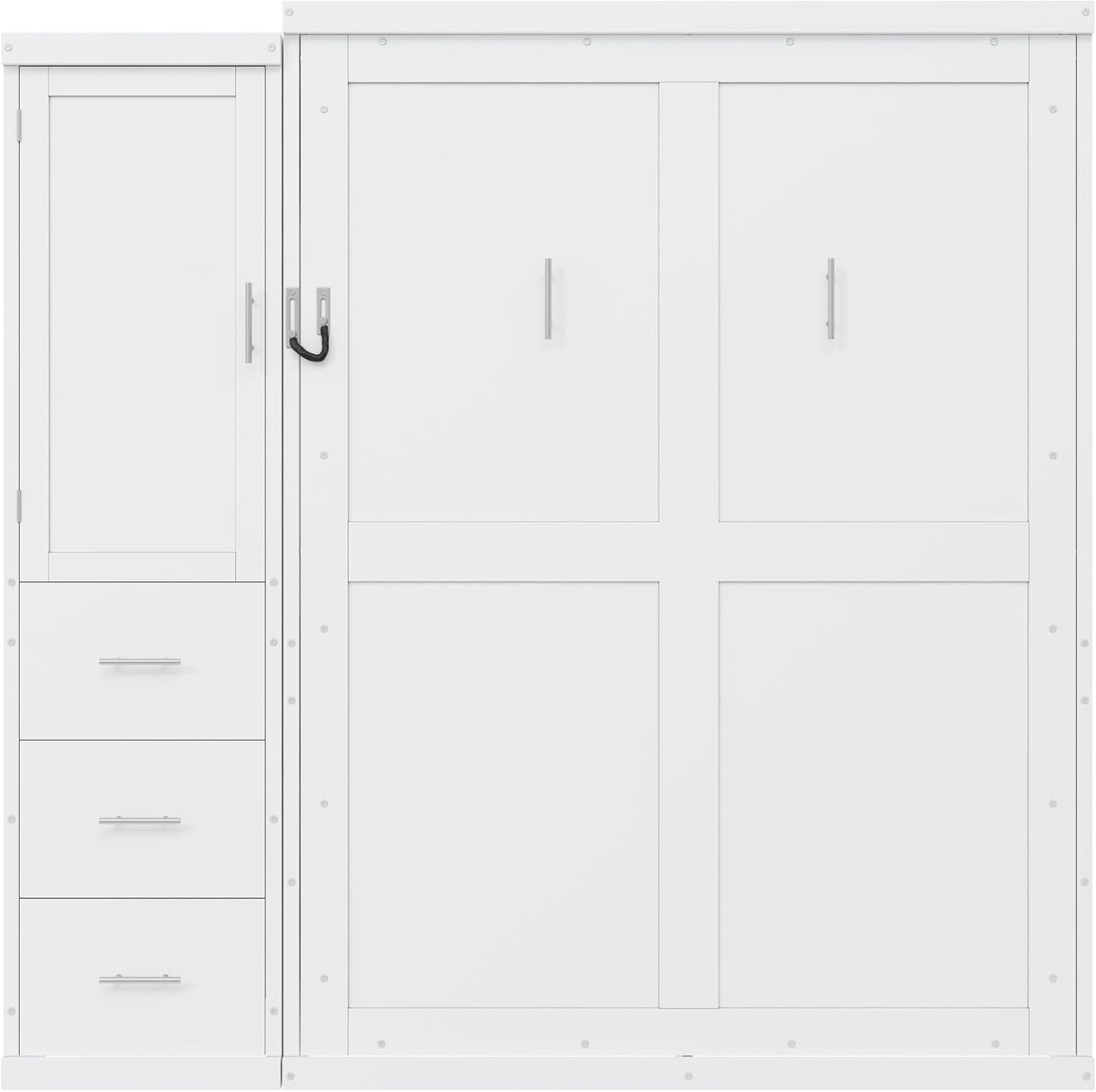 Fullsize Murphy Bed With Integrated Wardrobe Storage-4