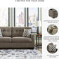 Contemporary Espresso Full Size Sofa Sleeper MemoryFoam