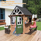 Premium Large Fir Wood Outdoor Playhouse DutchDoor